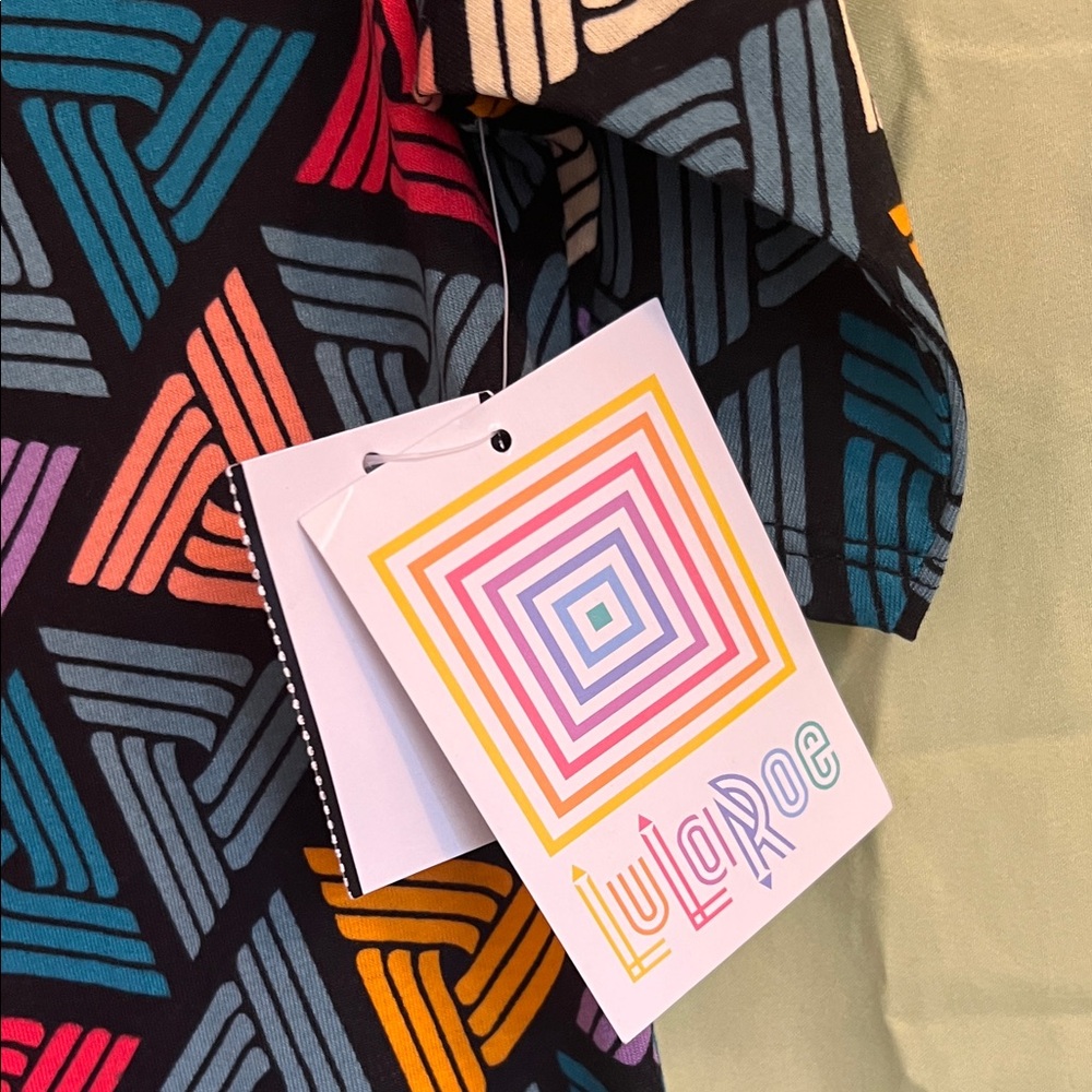 NWT LuLaRoe Julia Multicolor Geometric Midi Dress - Picture 3 of 8